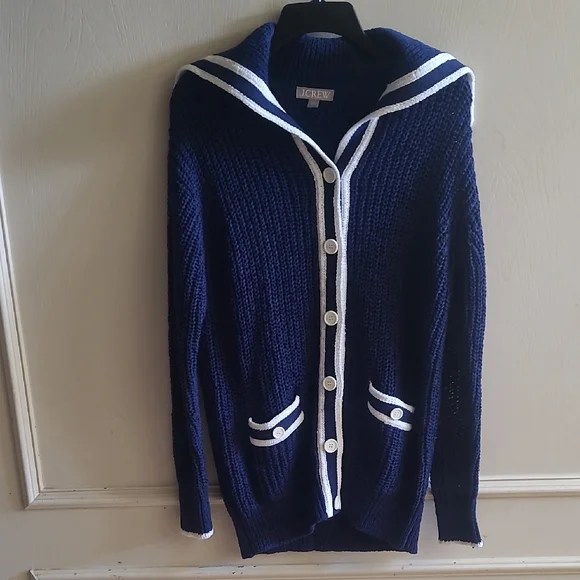 J. Crew Textured Sailor Cardigan Sz XS - Picture 3 of 8